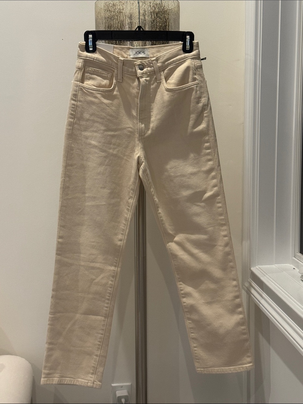 Joe's Jeans Neutral Cream High-Rise Straight Denim